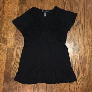 Black rouched shirt